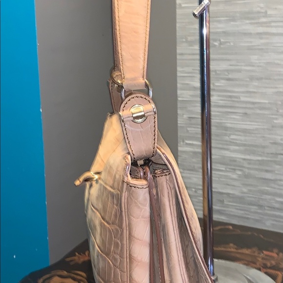 ***SOLD*****YSL Saint Laurent Nubuck Leather Croc Embossed Catwalk Bag - Picture 8 of 14